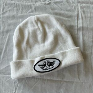Boys Lie Logo Beanie White/Black OS
